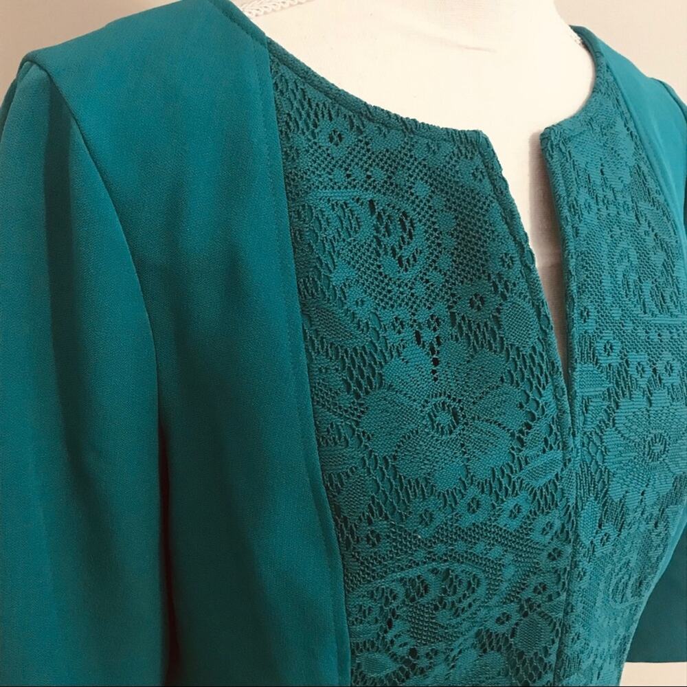 Adrianna Papell Lace Front Dress - Picture 3 of 5